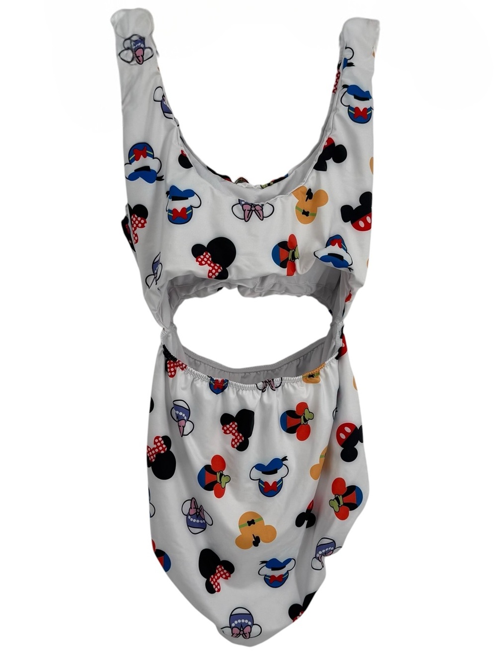 Laino Swimwear One Piece Mickey Mouse Women’s Swimsuit Cutouts Lined Size XXL